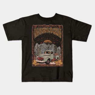 Runs On Dreams And Gasoline Truck Driver Cowboy Kids T-Shirt